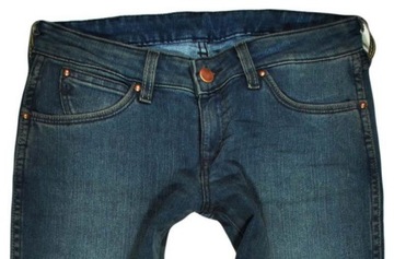 WRANGLER spodnie BLUE slim LOW waist MOLLY W28 L34