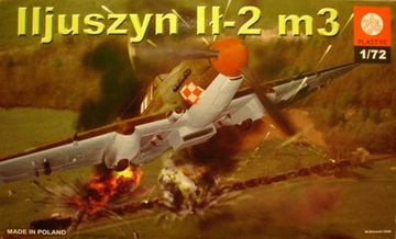 MODEL SAMOLOTU ILJUSZYN IŁ2 m3 1:72 Plastyk Pudełk
