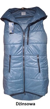Жилет женский длинный, Капюшон, без рукавов, XL