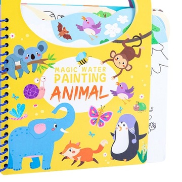 Водная книжка-раскраска DIY Paint Activity Book Развивающие игрушки Животные