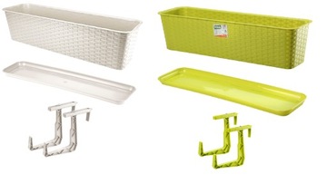 PODSTAWKA PROSTOKĄTNA GRAFIT 60cm RATTAN