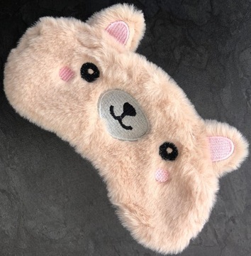 МАСКА ДЛЯ ВЕК ДЛЯ РАССЛАБЛЕНИЯ СНА мишка бежевый OLDMAN PLUSH