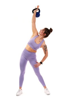 Damski komplet UniquYou Violet L treningowy zestaw top legginsy HIT