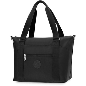 Женская сумка-шоппер БОЛЬШАЯ черная сумка Вместительная сумка-шоппер однотонная на плечо