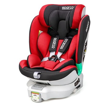 FOTELIK OBROTOWY 360 iSIZE 40-135CM Sparco czerwony
