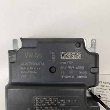 80A959655N MODUL AIRBAG AUDI Q5 FY 40 TDI QUATRO 140KW 2019