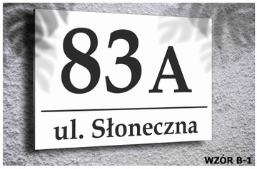 Tabliczka Tablica ADRESOWA ALUMINIUM Nr DOMU 20x30