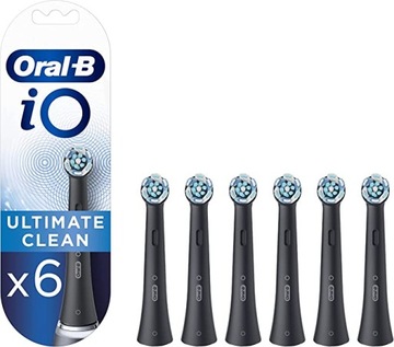 ORYGINALNE KOŃCÓWKI ORAL-B iO ULTIMATE Clean Czarne 6szt.--37