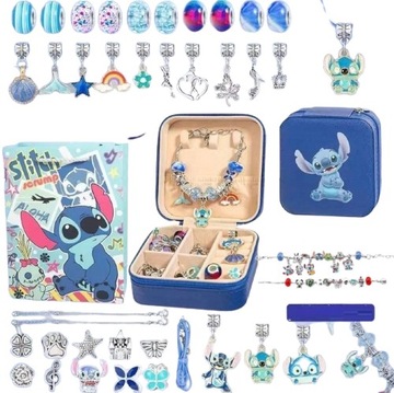 ZESTAW KORALIKÓW DO ROBIENIA BRANSOLETEK BIŻUTERII 73 EL STITCH LILO STICH