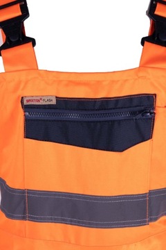 БРЮКИ BRIXTON FLASH WORK BIB, СО Светоотражающими полосками, ПРЕДУПРЕЖДЕНИЕ