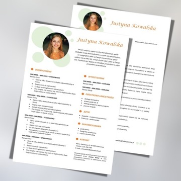 Набор 2/22/K CV + Сопроводительное письмо PL + ENG