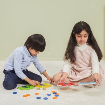 VIGA ДЕРЕВЯННАЯ ОБРАЗОВАТЕЛЬНАЯ ИГРА НА СООТВЕТСТВИЕ ЦВЕТОВ