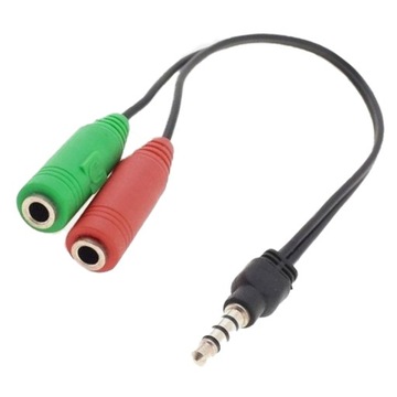 KABEL MINI JACK ADAPTER DO SŁUCHAWEK MIKROFONU