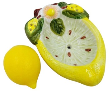 Ceramiczna mydelniczka z mydełkiem Cytryna 27 g