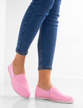 5800 RÓŻOWE TENISÓWKI WSUWANE LYCRA SLIP ON 37