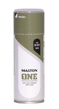 Farba w sprayu oliwkowa RAL6018 -MASTON ONE 400 ml