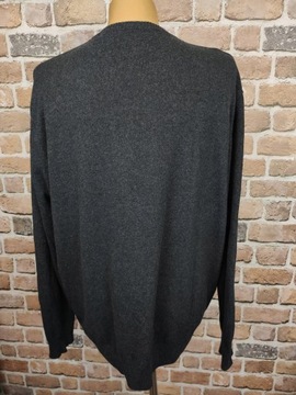 IDENTIC Man SWETER z dzianiny V-neck ciemno szary XXL