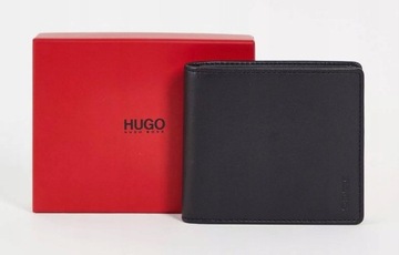 Hugo Boss skórzany portfel męski Subway czarny