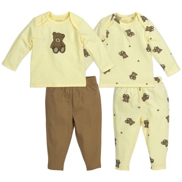 Meyco Baby Teddy Bear piżama dla niemowląt - 2-pak - soft yellow - 50/56