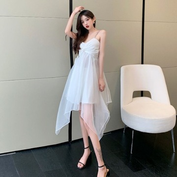 Sexy Slip Dress Women White Elegant Fairy Dresses