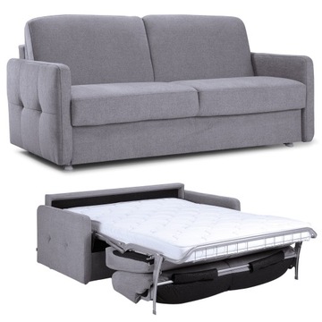 Kanapa SOFA ROZKŁADANA STELAŻ WŁOSKI + materac 140x196 łatwoczyszcząca EMA