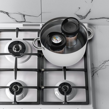 СТЕКЛЯННАЯ ветчинница Набор из 2 шт. + термометр для домашнего мясного ассорти на 900 г мяса