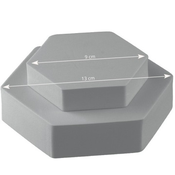 Шестигранный куб FreePower 9см фото СЕРЫЙ реквизит СЕРЫЙ