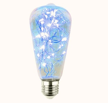 Żarówka Dekoracyjna LED FUTURA ST64 E27 Niebieska