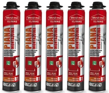 KLIMAS Piana montażowa pistoletowa ogniochronna FIRE 750 5szt