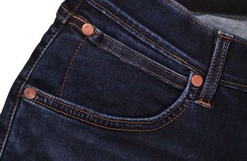 WRANGLER spodnie SKINNY blue REGULAR jeans BRYSON _ W27 L32