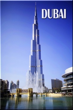 DUBAJ EMIRATY BURDŻ WIEŻOWCE KRAJOBRAZ MAGNES MAGNESY NA LODÓWKĘ 03