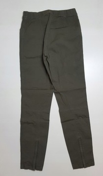Bawełniane Elastyczne Spodnie Tregginsy Khaki H&M r.36