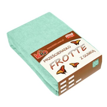 Prześcieradło frotte z gumką 90x200 pistacjowe KARO