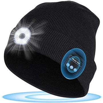 Шапка с bluetooth-наушниками и светодиодной подсветкой