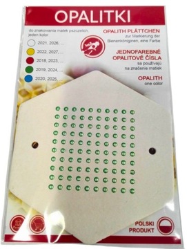 Opalitki do znakowania matek pszczelich znakowanie matki kolor ZIELONY 2024