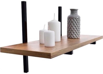 PÓŁKA WISZĄCA ŚCIANĘ DO SALONU DOM MIESZKANIE LOFT METAL OZDOBA 80
