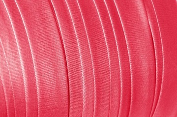 Отделка сатиновая, сатин, ширина 15 мм, красный, 130 м.