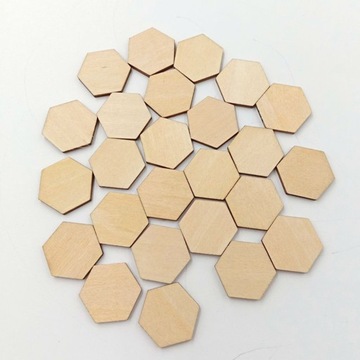 ПОДЕЛКИ СДЕЛАЙ САМ ПАЗЛ УКРАШЕНИЯ ДЕРЕВЯННЫЕ УКРАШЕНИЯ ЖИВОТНЫЕ ШЕСТИГРАННЫЙ БЛОК 100 ШТ. БАМБУК