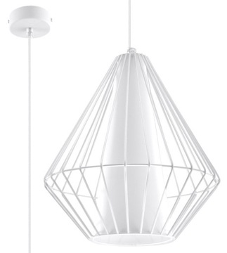 Lampa wisząca DEMI Biała E27 do LED SL.0297 SOLLUX