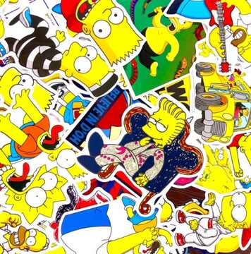 Naklejki THE SIMPSONS SIMPSONOWIE zestaw 50 sztuk