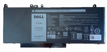 NOWA BATERIA ORYGINAŁ DELL Latitude E5470 E5570 62Wh 6MT4T