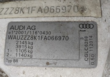 Audi A4 B8 Avant Facelifting 2.0 TDI 177KM 2014 Audi A4 Avant 112014r, 2.0TDI. AUTOMAT. Uszkodzony przod. 2.0 Diesel, zdjęcie 18