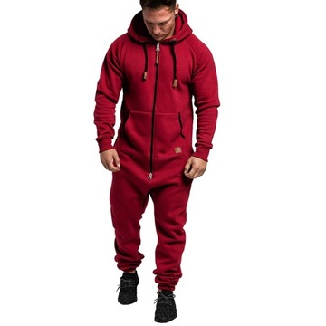 PIŻAMA MĘSKA WYGODNY Onesie Piżamka Jednoczęściowa