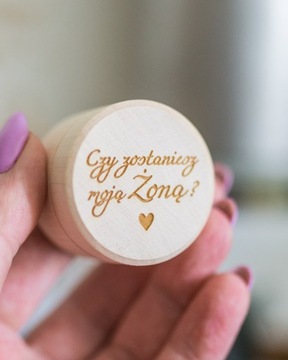 Шкатулка для обручальных колец ТЫ БУДЕШЬ МОЕЙ ЖЕНОЙ? зеленый мох