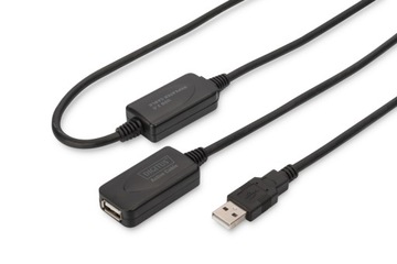 DIGITUS Kabel przedłużacz USB A 2.0 aktywny 20m