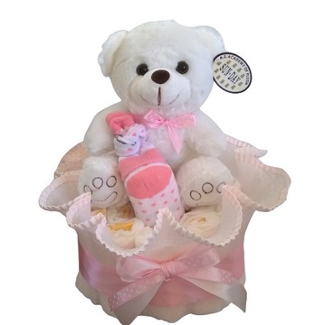 TORT Z PIELUCH PAMPERS 2 PREZENT CHRZEST BABY SHOWER