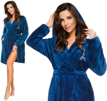 EIFFLA KRÓTKI PUCHOWY DAMSKI SZLAFROK PODOMKA M