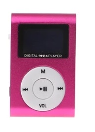 Mini Odtwarzacz MP3 RAVO A2 4GB RÓŻOWY z klipsem