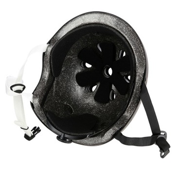 Детский шлем регулируемый черный 52-56 см NILS Прочный и прочный