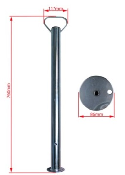 УНИВЕРСАЛЬНАЯ ТОРГОВАЯ ПОДСТАВКА 70 см Ø 48 мм С ДЕРЖАТЕЛЬНЫМ КОЛЕСОМ